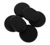 IDEANATEGRATE Kit de 6 Pierres de Massage Chaudes en Basalte Noir pour Thérapie Musculaire à Domicile, Accessoires Spa Polyvalents pour Relaxation et Soulagement du Dos