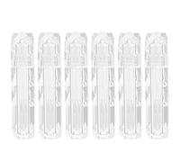 IDEANATEGRATE Kit de Fabrication de Gloss à Lèvres 6 Pièces en Abs Réutilisable, Tubes Transparents 3ml pour Maquillage et Rangement Pratique