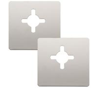 IDEANATEGRATE Kit de Renforcement de Porte en Acier Inoxydable Plaque de Protection pour Poignée 2pcs Renforce les Espaces et Couvre les Zones Endommagées pour Hôtels et Maisons Modernes