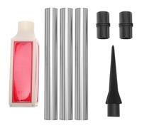 IDEANATEGRATE Lampes Solaires pour Allée Marquage Rouge, Métal Solide, Éclairage Automatique Extérieur, Capacité 200mah, pour Patio et Jardin