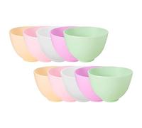 IDEANATEGRATE Lot de 10 Bols Mélangeurs pour Masques Faciaux en Silicone, Stables et Faciles à Tenir, pour Usage Personnel ou Salon de Beauté Professionnel Plusieurs styles
