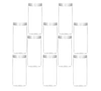IDEANATEGRATE Lot de 10 Tubes en Plastique Ps Transparents Diamètre 27mm pour Rangement Facile et Sécurisé des Pièces de Monnaie, Ouverture Pratique pour Collectionneurs
