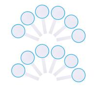 IDEANATEGRATE Lot de 12 Mini Tableaux Blancs Effaçables en Écume Bleue Pratiques et Résistants pour Écrire et Voter Lors de Réunions ou Événements