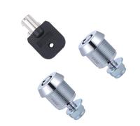 IDEANATEGRATE Lot de 2 Serrures Tubulaires à Came pour Porte de Borne D'arcade, en Fer et Plastique, Faciles à Installer, Clés Amovibles Uniquement en Position Verrouillée Couleur Aléatoire