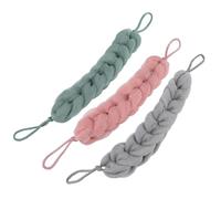 IDEANATEGRATE Lot de 3 Serviettes Exfoliantes Dos en Pe Longues Sangles, Confortables et Faciles à Nettoyer, Accessoires Pratiques Bain Couleur Aléatoire