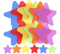 IDEANATEGRATE Lot de 30 Marqueurs Étoiles pour Tapis en Nylon de Différentes Couleurs, Autocollants Éducatifs pour Activités en t Apprentissage des Garçon et Filles Couleur Aléatoire