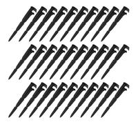 IDEANATEGRATE Lot de 30 Piquets D'irrigation en PE Noir Structure à Barbelés pour Supports de Tuyaux Goutte à Goutte, Stabilité Renforcée et Installation Facile pour Jardins Domestiques