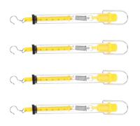 IDEANATEGRATE Lot de 4 Dynamomètres à Ressort Jaunes 2,5 Kg Boîtier Plastique Transparent, Crochet en S et Anneau pour Expériences de Physique et Mesures Newton