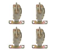 IDEANATEGRATE Lot de 4 Loquets en Métal Doré pour Meubles, Serrure de Bureau Robuste, Facile à Monter sous Table, pour Maintenir L'ordre Sécurité