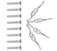 IDEANATEGRATE Lot de 4 Taquets à Crochet en Acier Inoxydable Argenté, Résistants et Légers, pour Cordons de Stores et Mât de Fenêtre, pour Œuvres d'art et Artisanat