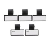 IDEANATEGRATE Lot de 5 Étiquettes Nominatives Noires pour Stéthoscope Clip Abs Solide, Identification Pratique pour Médecins et Chirurgiens