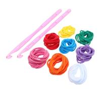 IDEANATEGRATE Lot de 98 Pièces de Boucles Artisanales en Plastique pour Métier à Tisser, Manique en Maille 2 Crochets, Améliore la Créativité des Garçon et Filles pour Noël et Anniversaires