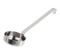 IDEANATEGRATE Louche à Pizza en Acier Inoxydable Fond Plat Manche Long Ergonomique pour Sauces Chaudes et Soupes Outil Cuisine Étanche pour Professionnels et Particuliers Utilisation