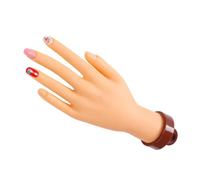 IDEANATEGRATE Manucure Main d'entraînement Simulation Modèle de main avec faux doigts 25,4 cm pour nail art Exercice Portable Léger Réutilisable adapté aux débutants et cabinets de salon