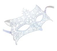 IDEANATEGRATE Masque en Dentelle Blanche à Nouer, Style Classique | Dentelle Ajourée, Tenue Confortable Toute la Soirée, pour Soirée Costumée, Théâtre et Bal