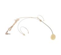IDEANATEGRATE Microphone Serrage-tête Filaire à Oreillette Beige avec Microphone à Condensateur, Confort Amélioré et Clarté Amplifiée pour Conférences et Formations en Intérieur