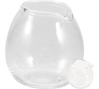 IDEANATEGRATE Mini Pichets à Lait en Verre Design Simple et Décoratif 20ml Bec Verseur Lot de 2 pour Café, Restaurant ou