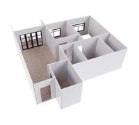 IDEANATEGRATE Modèle D'appartement à L'échelle 1:50 en Abs et Acrylique Vue en Coupe Claire, Formation Pratique pour Éducation Architecturale