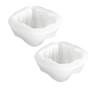 IDEANATEGRATE Moule à Croissants Compatible Lave-vaisselle 2pcs Blanc Réutilisable en Silicone et pour Pâtisserie Créative et Fournitures Cuisine