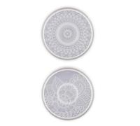 IDEANATEGRATE Moule en Silicone Rond 2pcs pour Coussinets de Tasse DIY Réutilisable et Facile à Utiliser, pour Artisanat Créatif et Pause Thé