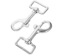 IDEANATEGRATE Mousquetons Pivotants Crochets en Acier Inoxydable 2 Pièces Fermoir Snap pour Laisse de Chien et Ceintures Rotation 360° Usage Quotidien pour Animaux de Compagnie