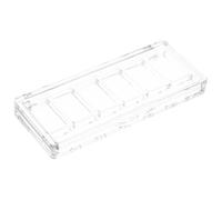 IDEANATEGRATE Organisateur de Palette de Maquillage Transparent Six Compartiments Carrés, Palette Vide pour Fards à Paupières, Blush et Correcteur, Conçue pour Rangement Cosmétique à Domicile