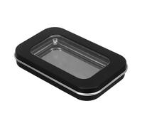 IDEANATEGRATE Palette de maquillage vide : fards à paupières et blush à faire soi-même - Boîte noire mate avec godet - Organisateur de fards à paupières rechargeable - Contenant cosmétique de