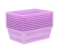 IDEANATEGRATE Paniers de Rangement Solides et Solide Lot de 10 en Plastique pour Pièces , Grosse Capacité pour Jouets et Snacks en Boutique ou Hôtel
