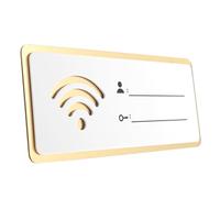 IDEANATEGRATE Panneau Wifi Acrylique Réinscriptible pour Mot de Passe Communication Visuelle, pour Maison et Toilettes Publiques, Design Solide et Pratique