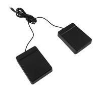 IDEANATEGRATE Pédale en Abs Métal de Contrôle Amélioré pour de Rythme avec Grosse Caisse Double Électronique Portable Noire Batterie Performances Musicales