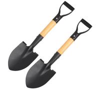 IDEANATEGRATE Pelle de Jardin en Acier 2pcs Poignée Antidérapante pour Désherbage et Semis, Outil Polyvalent pour Jardinage en Extérieur