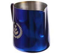 IDEANATEGRATE Pichet à Lait en Acier Inoxydable 304 de 350ml Bec Verseur et Graduation, Accessoire Barista Mousser le Lait et Préparer Latte Art