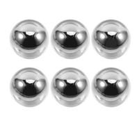 IDEANATEGRATE Pierres à Whisky Glaçons Métalliques en Acier Inoxydable 304 Argenté Lot de 6 Réutilisables Non Fondants pour Rafraîchir Boissons Alcoolisées et Cocktails