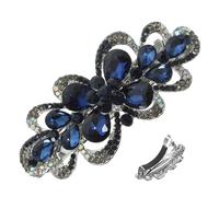 IDEANATEGRATE Pince à Cheveux en Alliage Strass et Fleur pour Femmes, Facile à Ouvrir, Ne Décolore Pas, Usage Quotidien Décoration Cheveux Mariage
