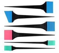 IDEANATEGRATE Pinceau Applicateur de Teinture Capillaire Facile à Nettoyer en Silicone Noir 6 Pièces Application Rapide Couleur Aléatoire pour Coloration Cheveux à Domicile et