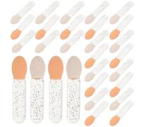 IDEANATEGRATE Pinceaux à Paupières et Lèvres 100 en Acrylique, Design Portable Compact et Léger pour Créer un Maquillage Précis des Yeux en Voyage Quotidien