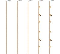 IDEANATEGRATE Pinces à Cheveux Dorées en Alliage 5pcs pour Tresses Élégantes et Confortables, Chaînes de Cheveux Mode pour Soirée et Coiffures Variées