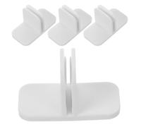 IDEANATEGRATE Pinces de Fixation en Plastique Blanc 4pcs Design Multifonctionnel et Maintien Sécurisé pour Organiser et Diviser Tiroirs Cuisine pour Séparateurs de Tiroir