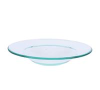 IDEANATEGRATE Plaque Chauffe-Bougie 8 CM, Plat Transparent Étanche pour Brûleur à Cire, Support pour Huiles Essentielles, Usage Domestique et Bien-