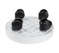IDEANATEGRATE Plateau Simple pour Pot de Fleurs en Résine Blanc, Facile à Nettoyer et Étanche Bord Plat, Support pour Jardin et Balcon Plusieurs Styles