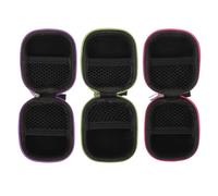 IDEANATEGRATE Pochette de Rangement pour Huiles Essentielles Portable Couleur Aléatoire 3 Pièces en Tissu Oxford pour Voyage et Transport Sécurisé des Flacons Roll-on