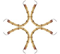 IDEANATEGRATE Poignée de Théière en Rotin 4 Pièces Accessoires de Remplacement pour Théière Céramique Anse Tressée 22 CM de Circonférence Compatible Pot 11-12 CM Cuisine et Salon de Thé