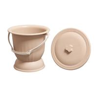 IDEANATEGRATE Pot d'Urine Portatif Anti-Odeurs Couvercle Grand Modèle en Plastique Bleu Brume Bassin Nocturne Hygiénique pour Adultes Garçon et Filles et Femmes Enceintes Urinoir de Lit