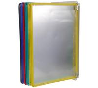 IDEANATEGRATE Présentoir Mural pour Dossiers à Rabat 20 Pages A4 en Fer et Pvc, Organiseur de Documents Solide Optimisation D'espace pour Usage Quotidien Bureau Couleur Couleur Aléatoire