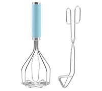 IDEANATEGRATE Presse-purée en Acier Inoxydable pour Pommes de Terre Prise Confortable, Ustensile Cuisine Multifonction pour Cuisines Familiales et Hôtels, 1 Set