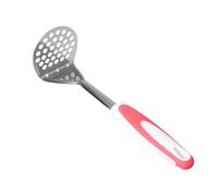 IDEANATEGRATE Presse-purée Manuelle Acier Inoxydable pour Fruits et Légumes Broyeur de Pommes de Terre à Main avec Poignée Ergonomique Orange-rouge