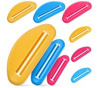 IDEANATEGRATE Presse-tubes Dentifrice Manuel 18 Pièces Plastique Solide pour Tubes de Crème, Lotion et Pigments, Assortiment Taille Petit Moyen Grand, Accessoire Pratique pour Couleur Aléatoire