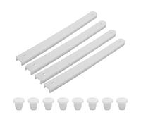 IDEANATEGRATE Rails de Guidage de Tiroir en Plastique Blanc Stable, 2 Sets pour Armoires et Coiffeuses, Glissières de Tiroir Faciles à Installer