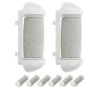 IDEANATEGRATE Recharge de 8 Rouleaux de Râpe Électrique pour Soin des Pieds, Accessoires de Pédicure en Abs et Émeri, Compatible Plusieurs Marques, Performance Solide