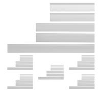 IDEANATEGRATE Règle Blanche sans Graduation en Plastique pour Dessin sans Distraction, Lot de 30 Set de Set de Pièces, pour Examens et Cours D'architecture